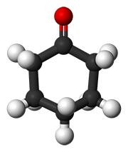 Cyclohexanone 3d molecule structure