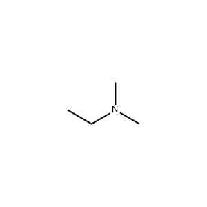 Molecular Structure of N,N-Dimethylethylamine Molecular Structure of DMEA