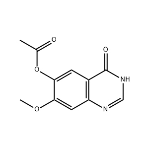 Molecular Structure of 6-Acetoxy-7-methoxy-3,4-dihydroquinazolin-4(3H)-one Molecular Structure of 6-Acetoxy-7-methoxy-3,4-dihydroquinazolin-4(3H)-one