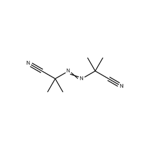 Molecular Structure of Azobisisobutyronitrile Molecular Structure of Azobisisobutyronitrile