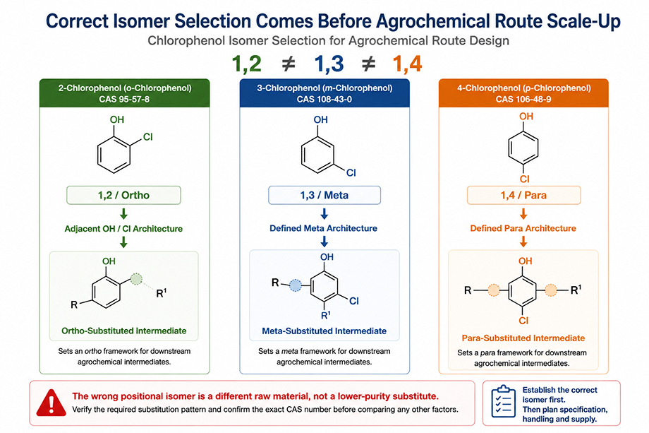 Chlorophenol isomer selection for different agrochemical intermediate substitution patterns Chlorophenol isomer selection for different agrochemical intermediate substitution patterns