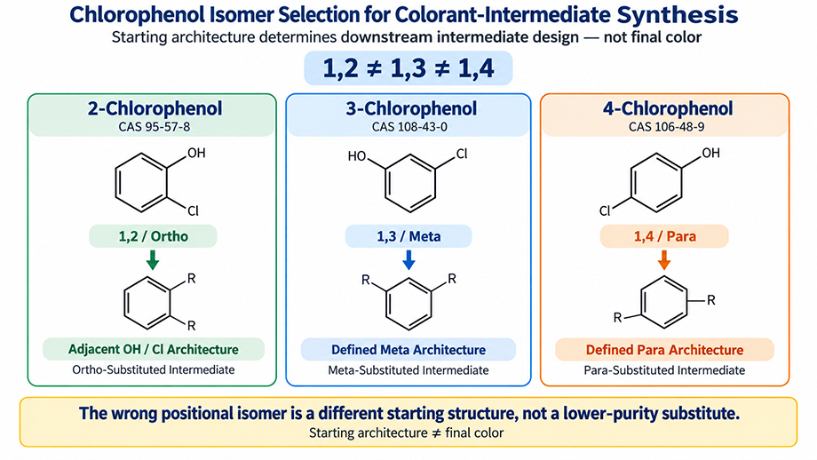 How chlorophenol isomer selection determines downstream colorant intermediate architecture How chlorophenol isomer selection determines downstream colorant intermediate architecture
