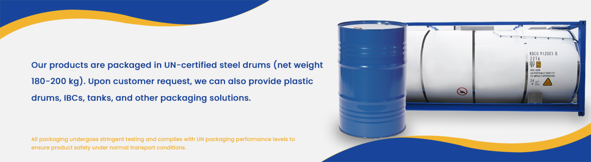 Cyclohexanone  steel drum and ISO tank packaging